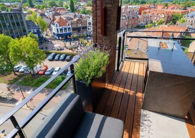 bar met vuurtafel op balkon centrum eindhoven sparq tuinen