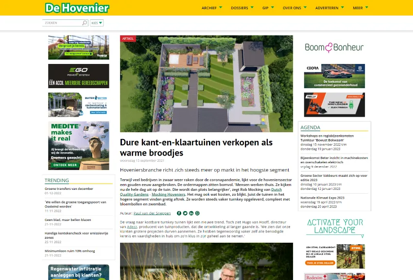Dure kant-en-klaartuinen verkopen als warme broodjes