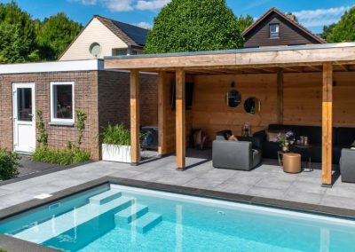 gezinstuin met zwembad en trampoline dutch quality gardens 8