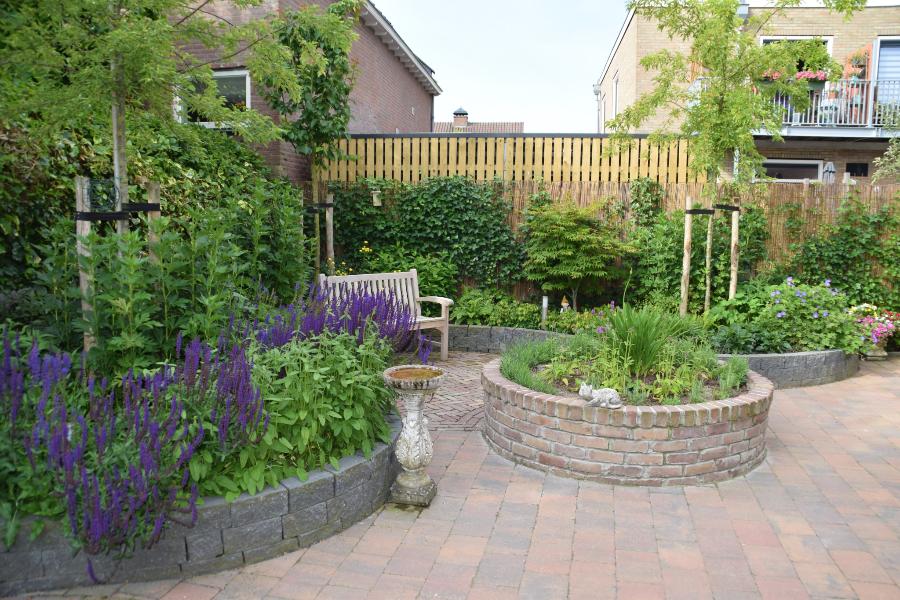 kleine tuin met ronde vormen dutch quality gardens mocking hoveniers (1)